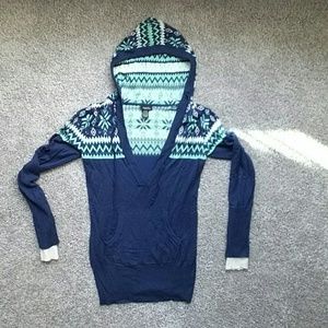 Pretty hooded winter sweater